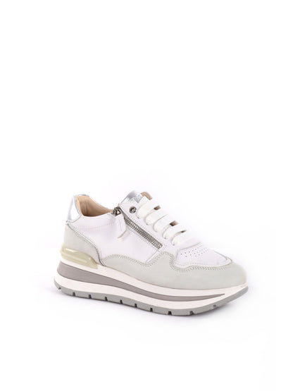 SNEAKERS GOLDEN KEYS DONNA BIANCO ARGENTO