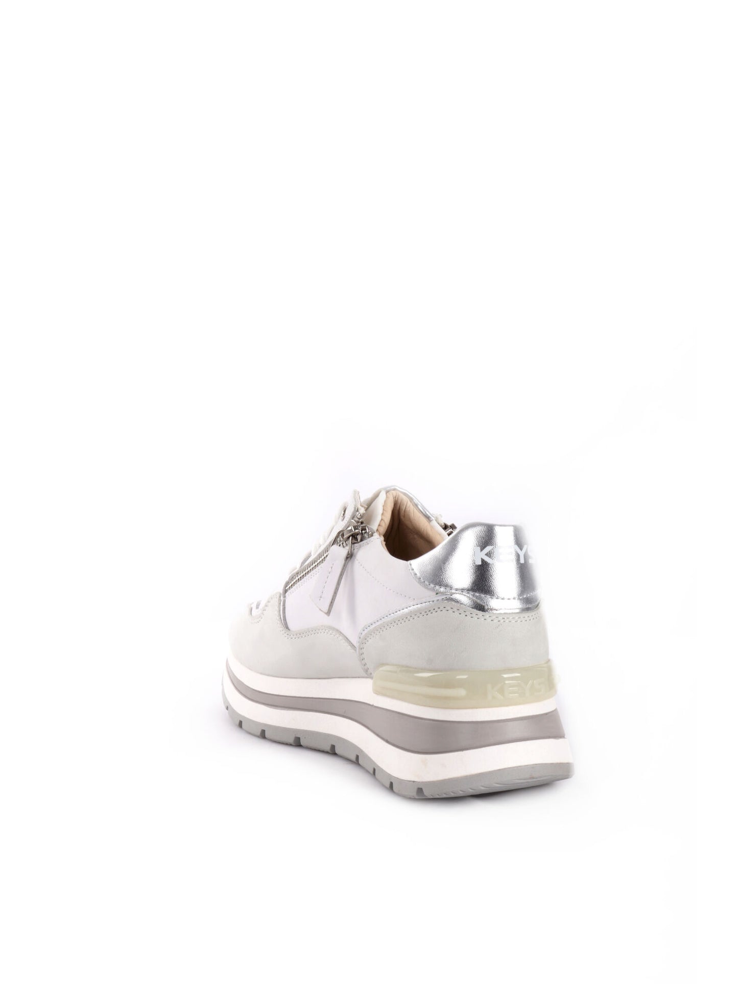 SNEAKERS GOLDEN KEYS DONNA BIANCO ARGENTO