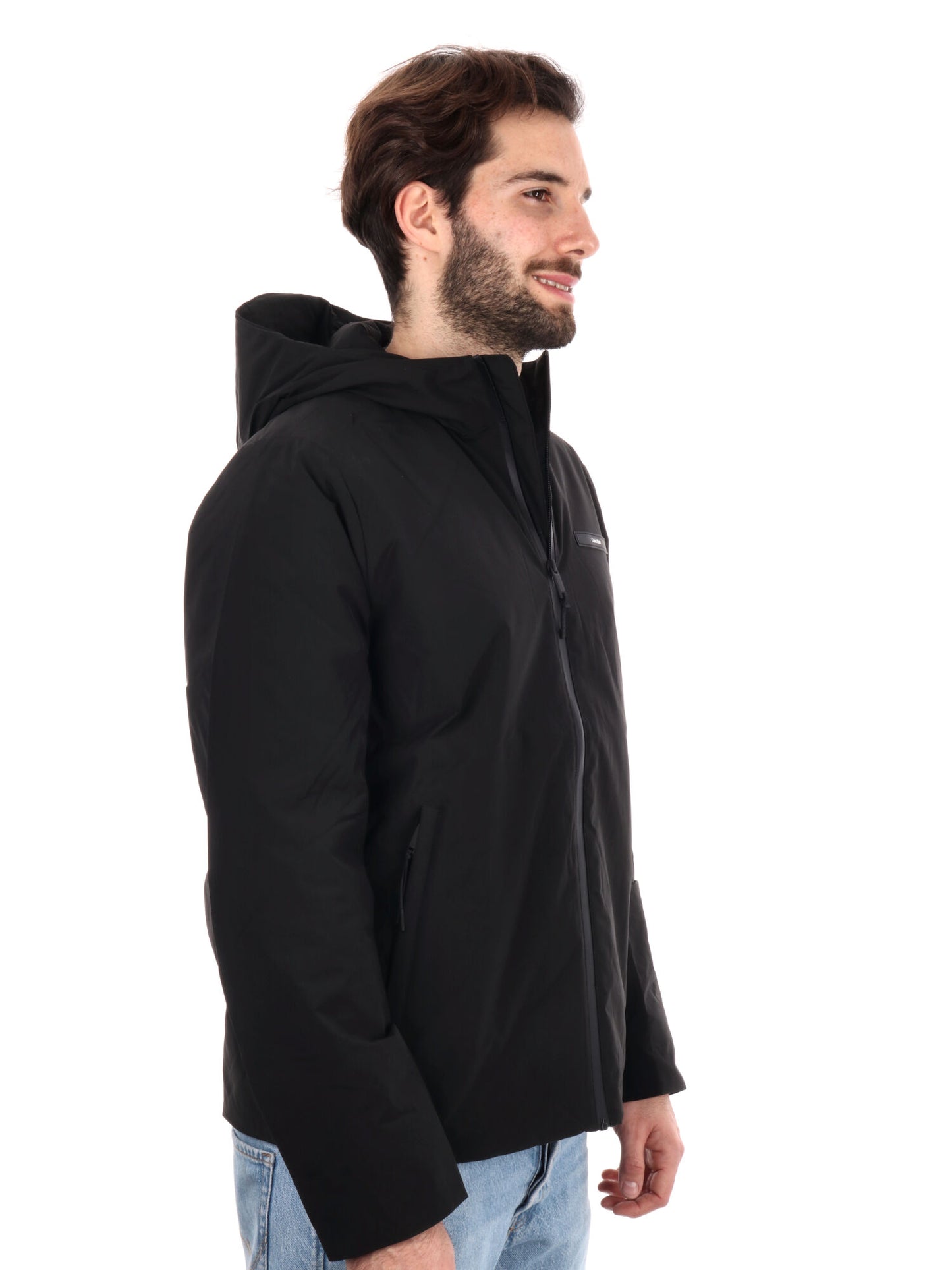GIUBOTTO CON CAPPUCCIO TECNICO CALVIN KLEIN JEANS UOMO NERO