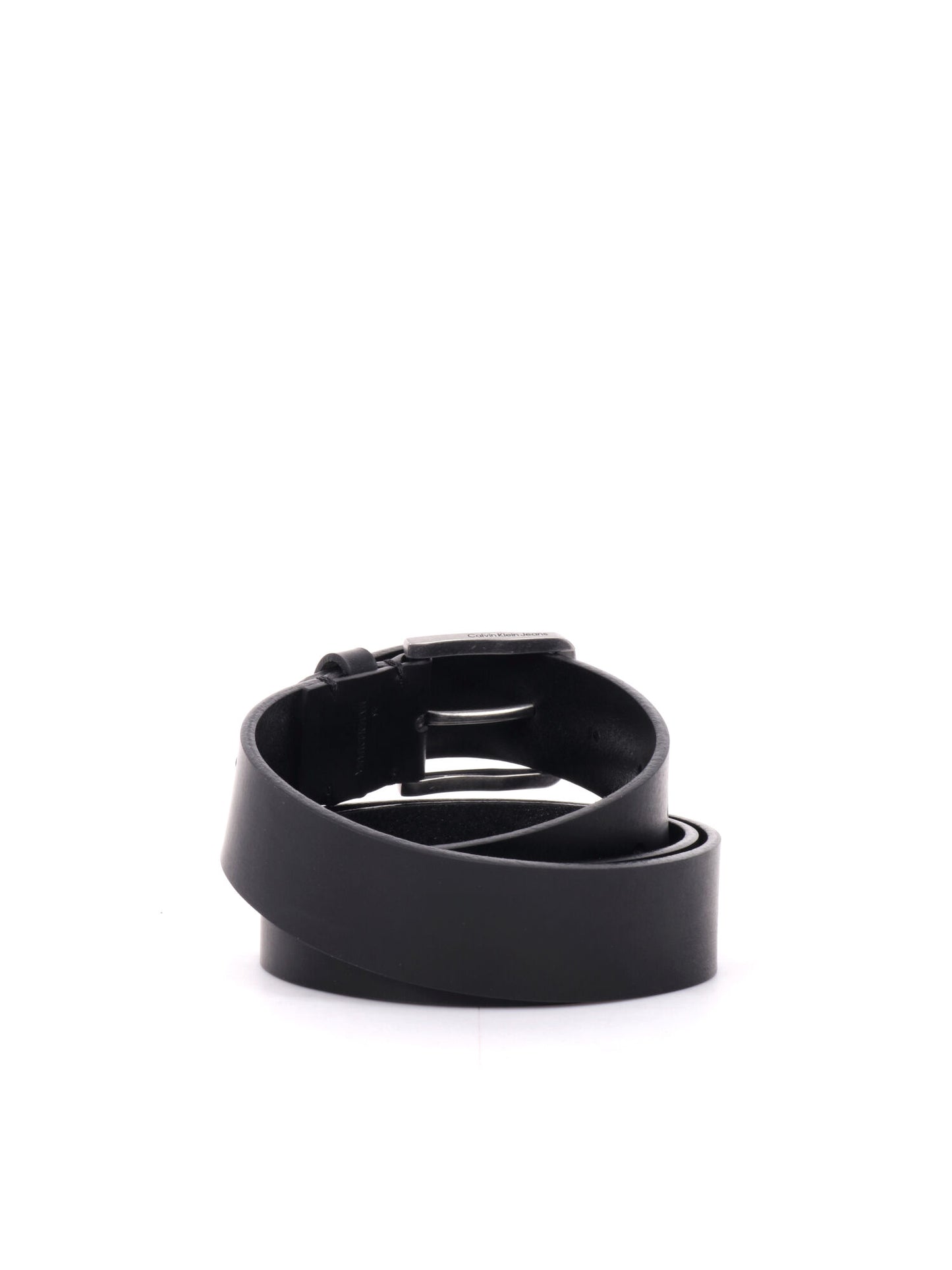 CINTURA IN PELLE CALVIN KLEIN JEANS NERO