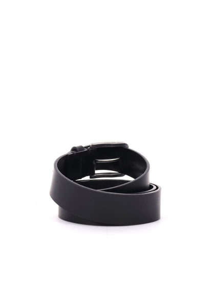 CINTURA IN PELLE CALVIN KLEIN JEANS NERO