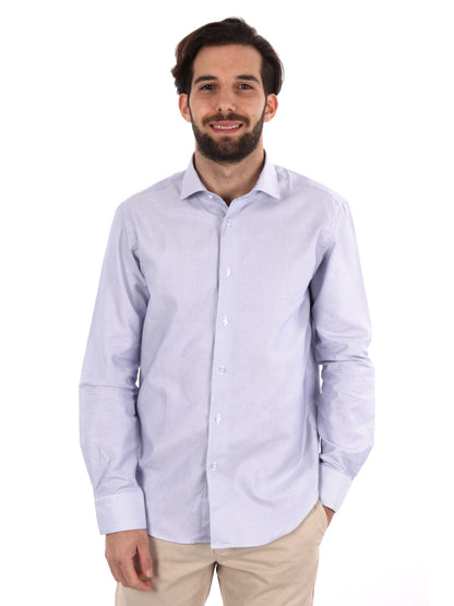CAMICIA KING FB UOMO BIANCO-BLU