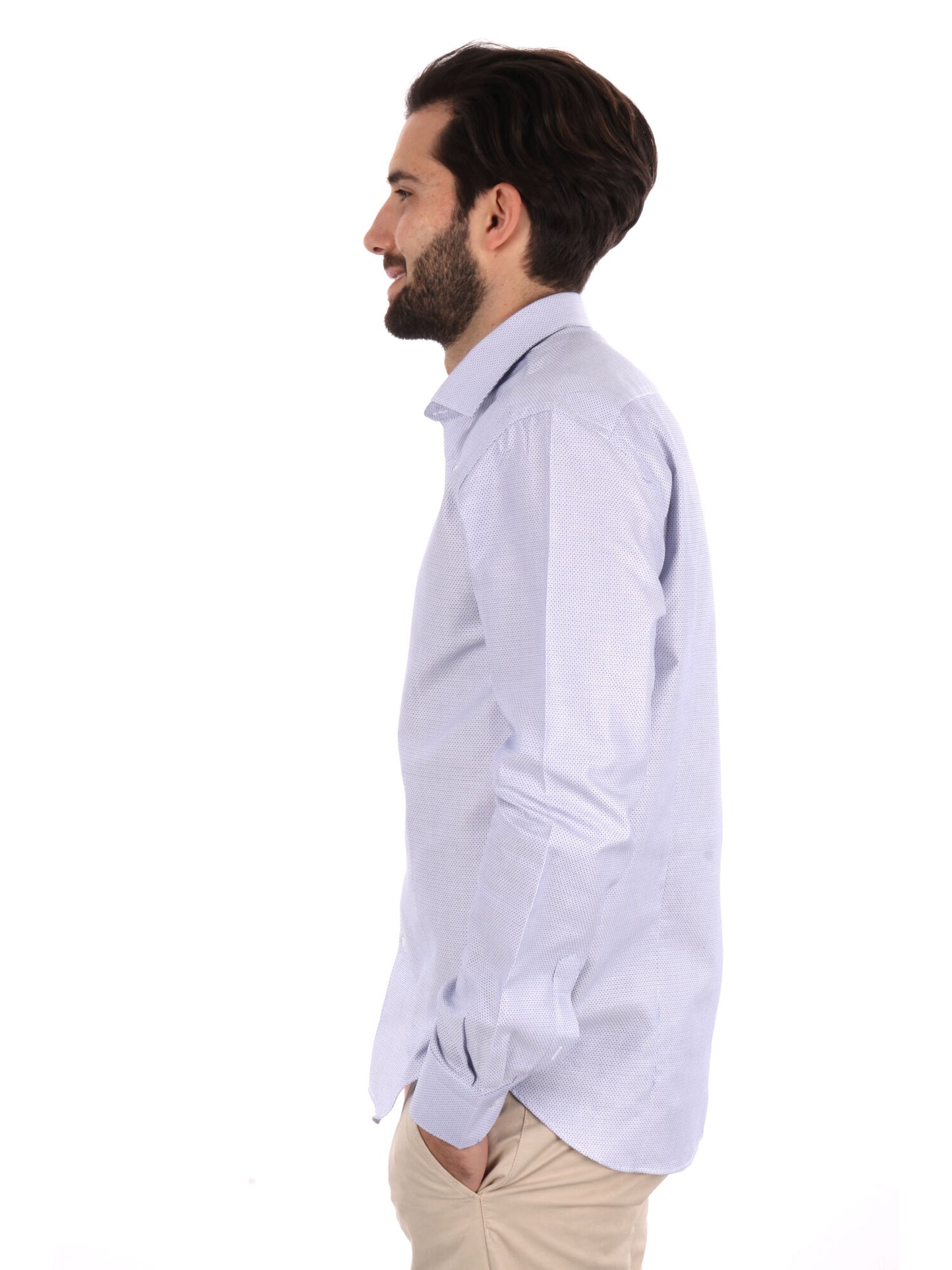 CAMICIA KING FB UOMO BIANCO-BLU
