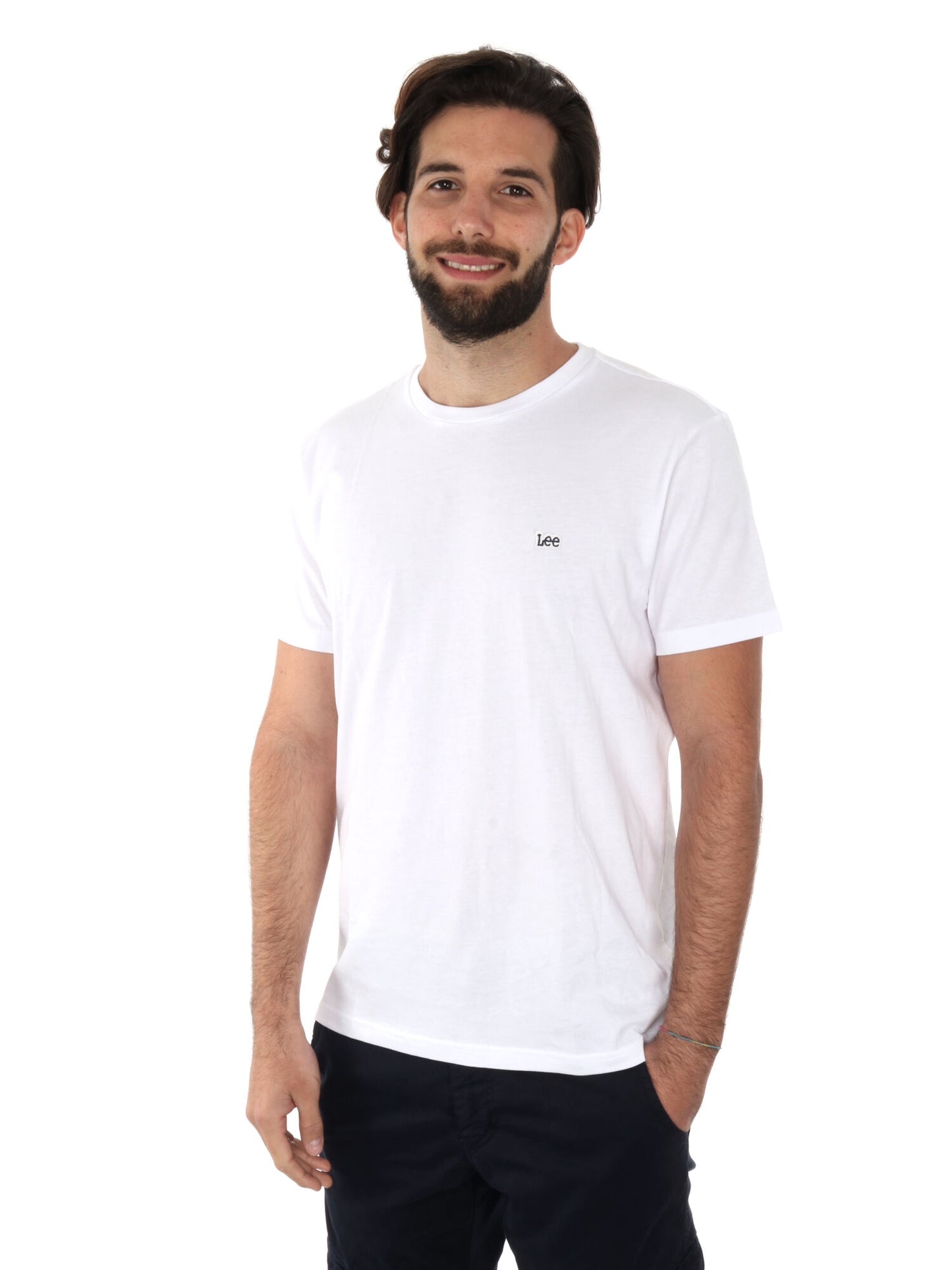 T-SHIRT PACH LOGO LEE UOMO BIANCO