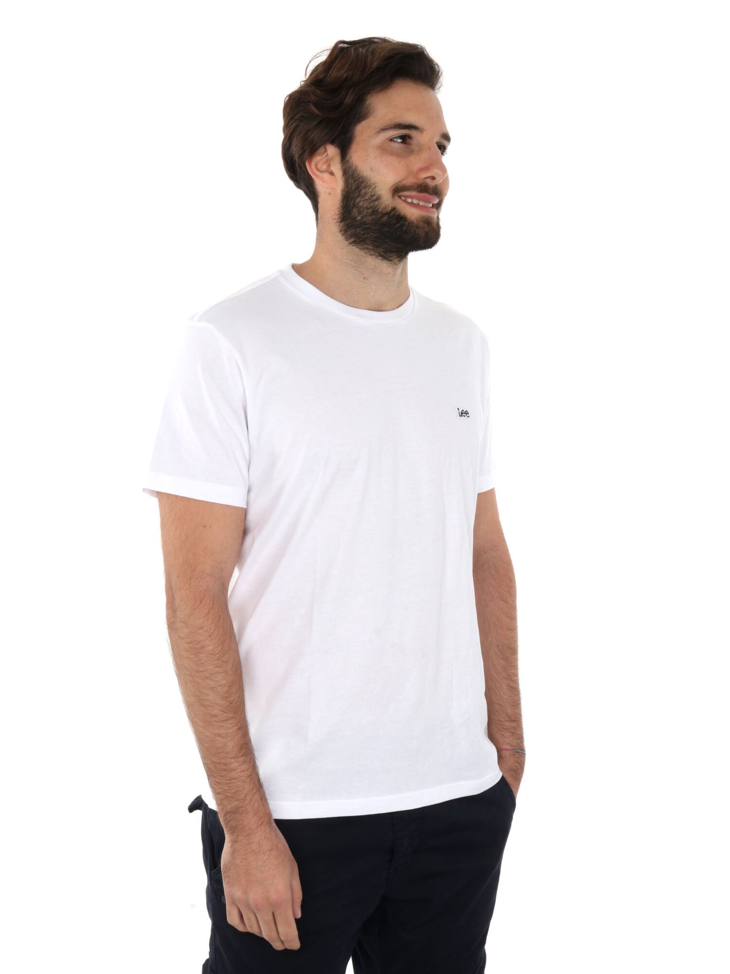 T-SHIRT PACH LOGO LEE UOMO BIANCO