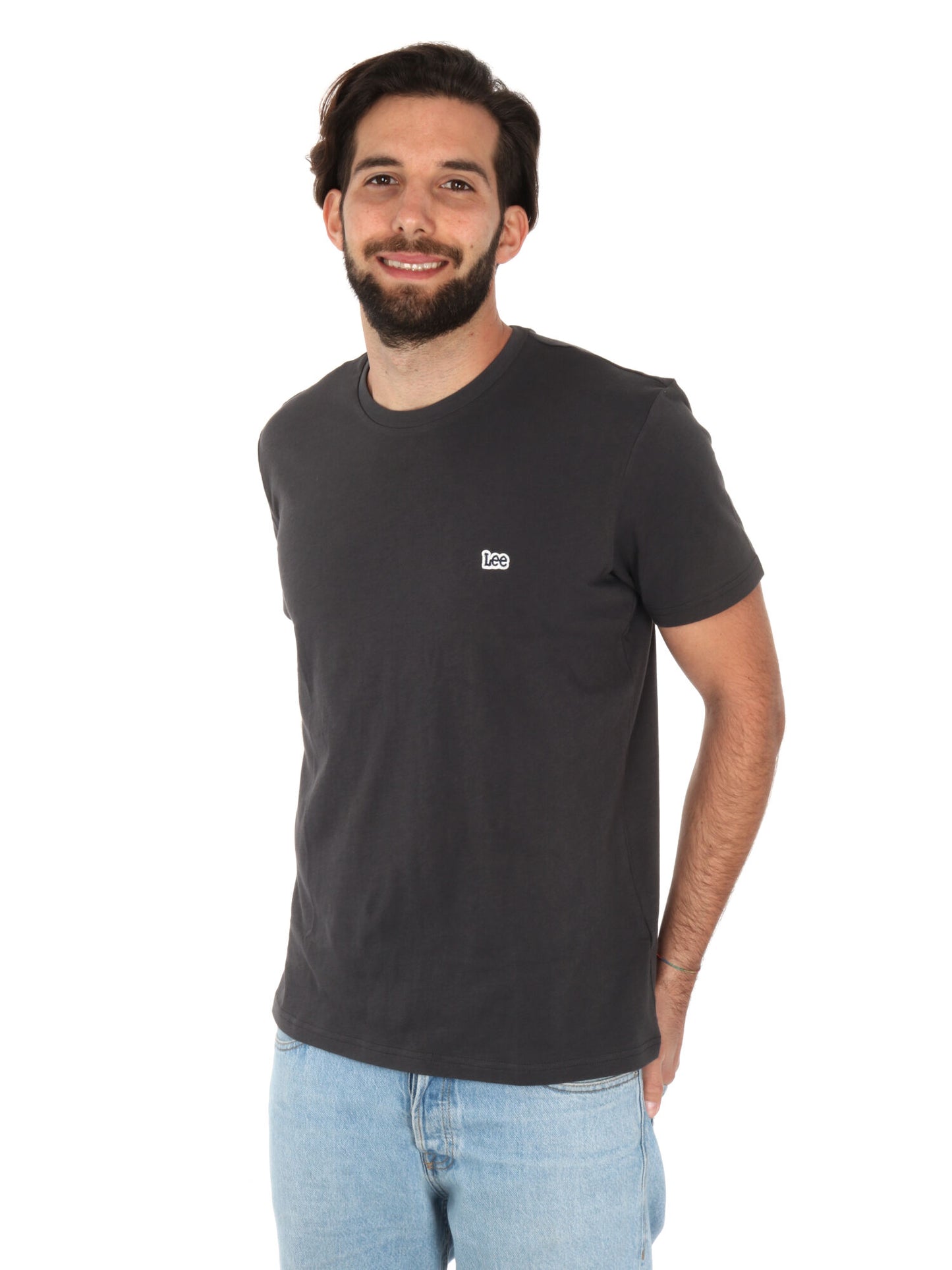 T-SHIRT PACH LOGO LEE UOMO NERO