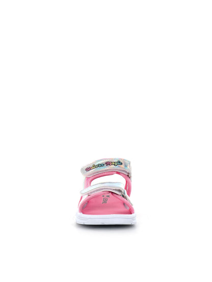 SANDALI CON LUCI E STRAP DISNEY BAMBINA ARGENTO FUXIA