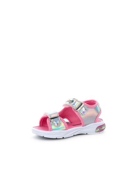SANDALI CON LUCI E STRAP DISNEY BAMBINA ARGENTO FUXIA