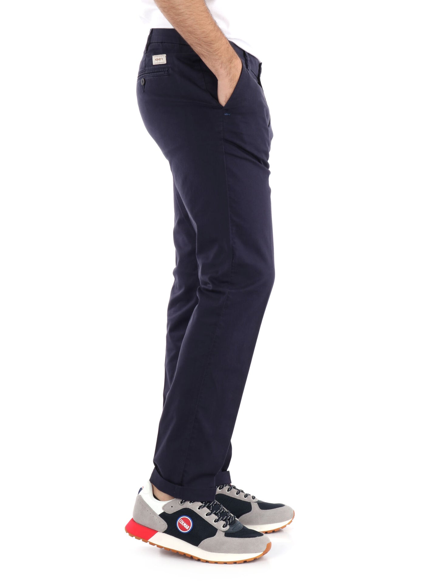 PANTALONE GABARDI 40WEFT UOMO BLU
