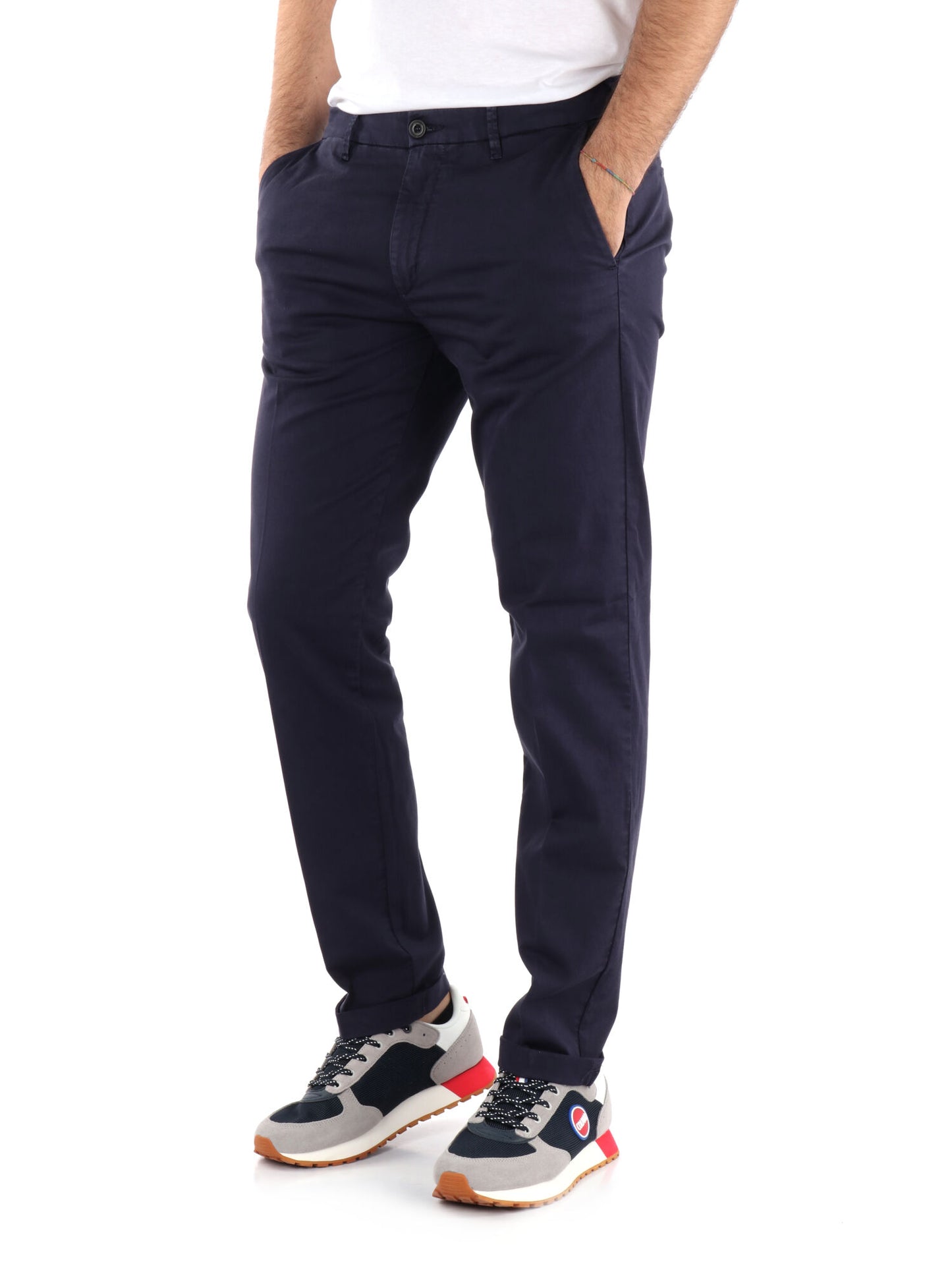 PANTALONE GABARDI 40WEFT UOMO BLU