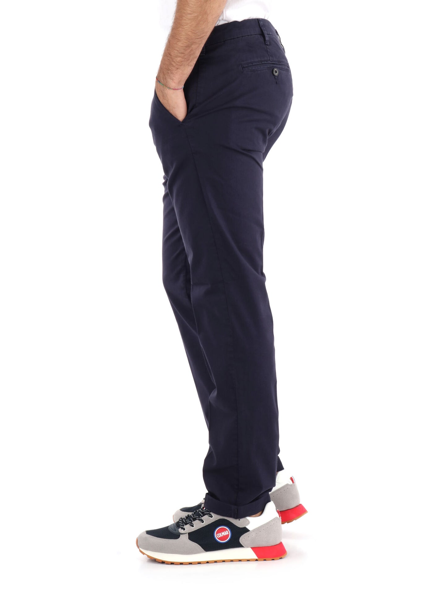 PANTALONE GABARDI 40WEFT UOMO BLU