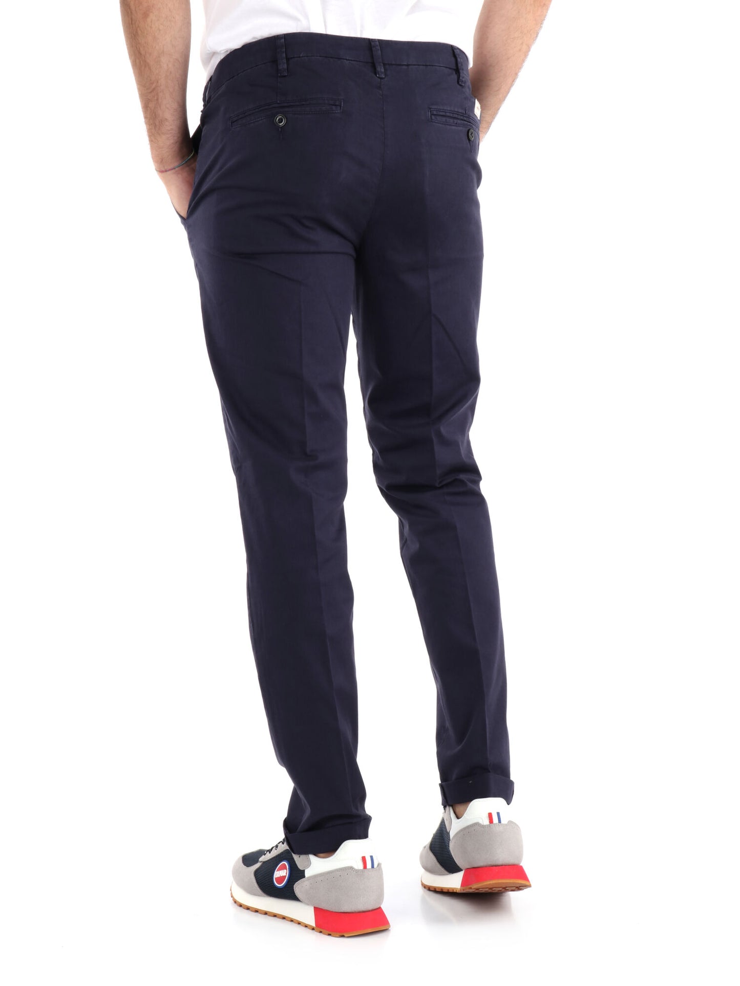 PANTALONE GABARDI 40WEFT UOMO BLU