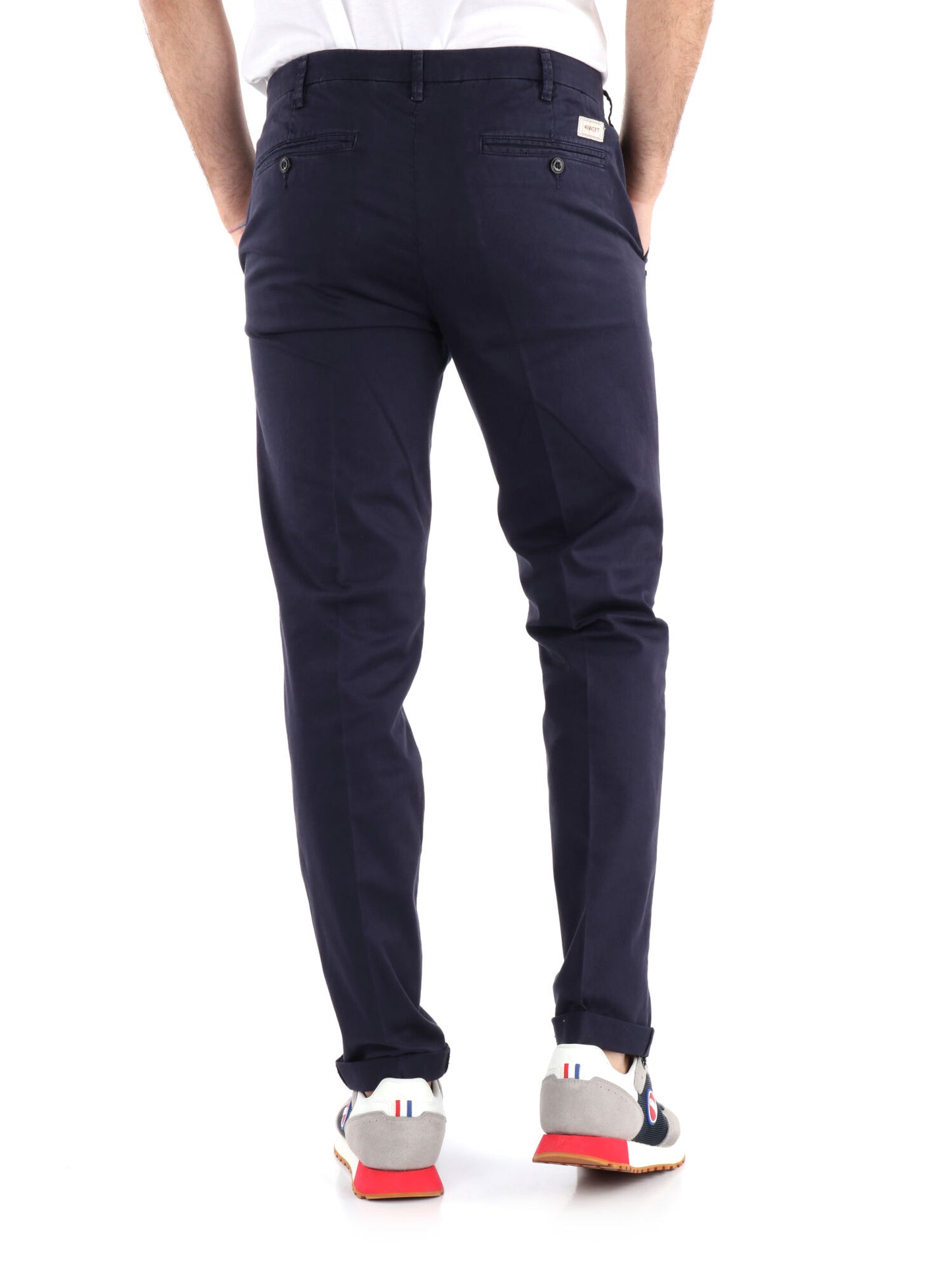 PANTALONE GABARDI 40WEFT UOMO BLU