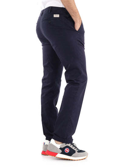 PANTALONE GABARDI 40WEFT UOMO BLU