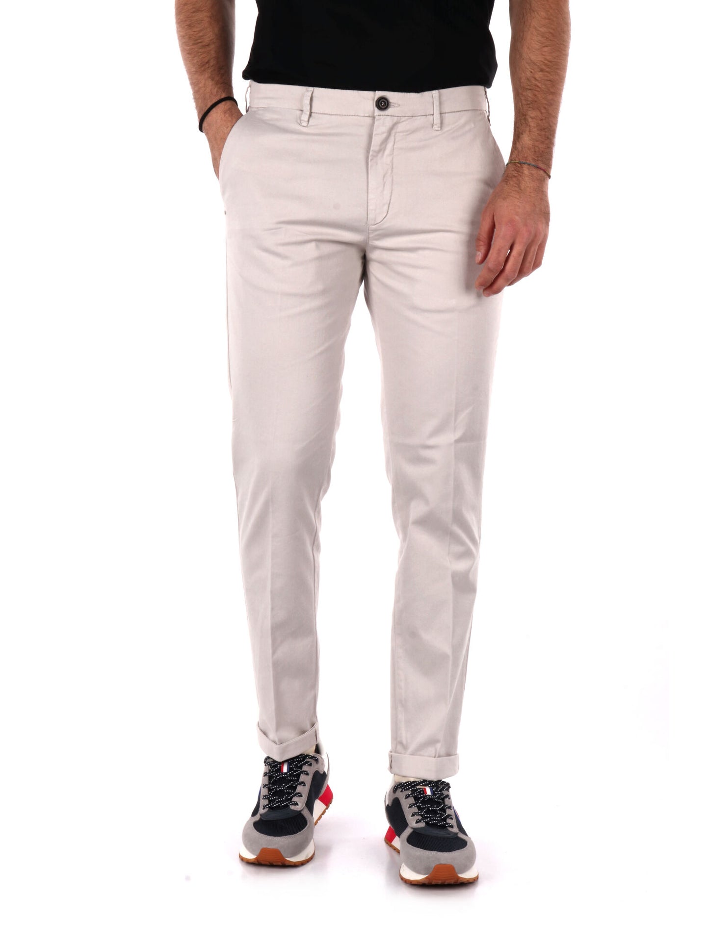 PANTALONE GABARDI 40WEFT UOMO GRIGIO