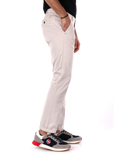 PANTALONE GABARDI 40WEFT UOMO GRIGIO