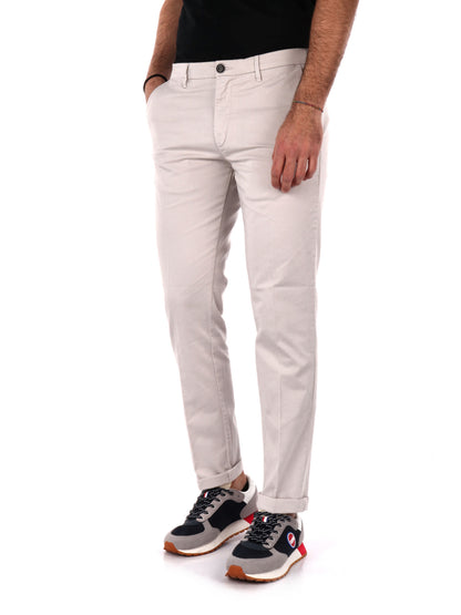 PANTALONE GABARDI 40WEFT UOMO GRIGIO