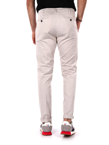 PANTALONE GABARDI 40WEFT UOMO GRIGIO