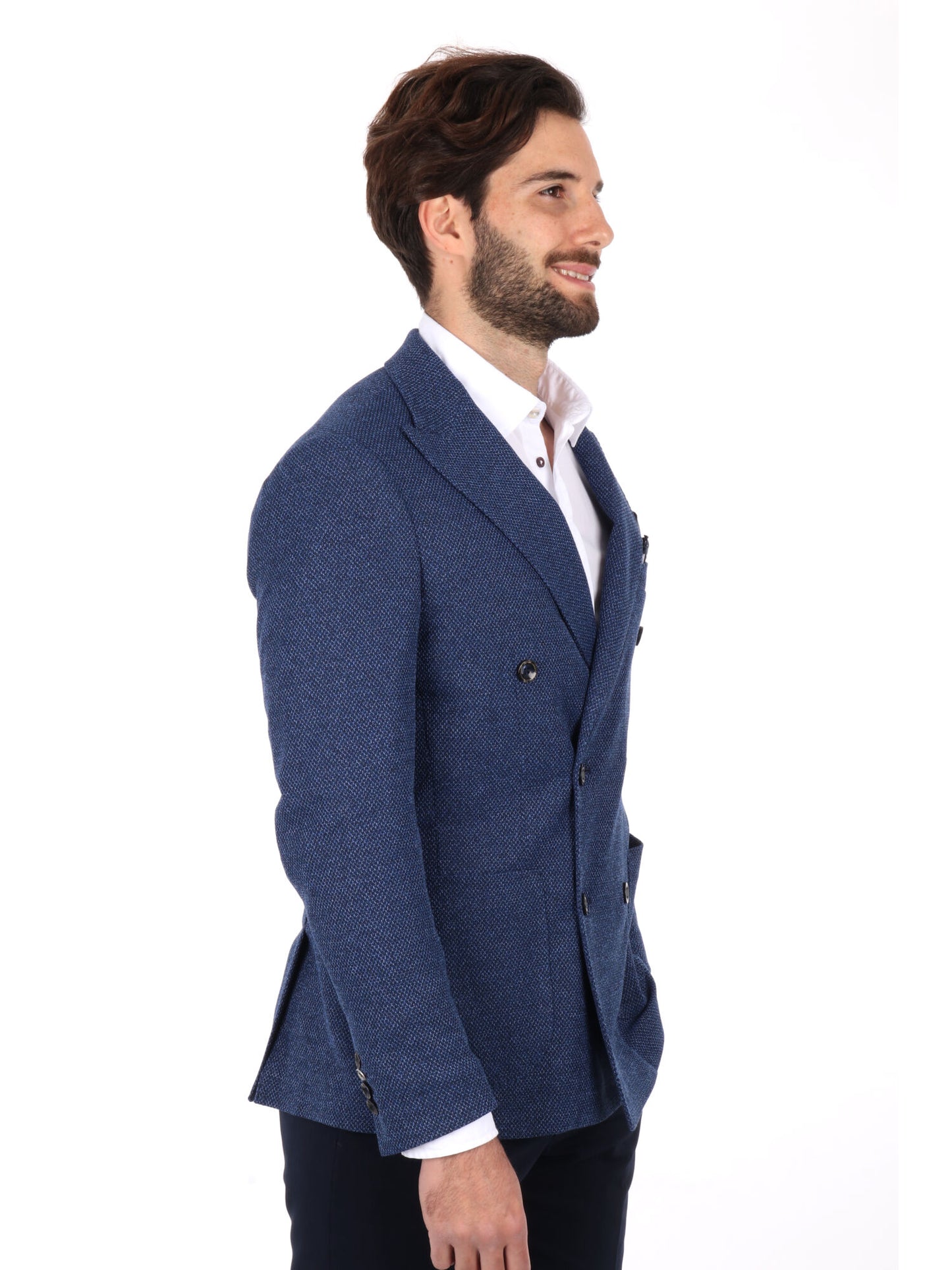GIACCA DOPPIO PETTO DROP 4 FB UOMO BLU