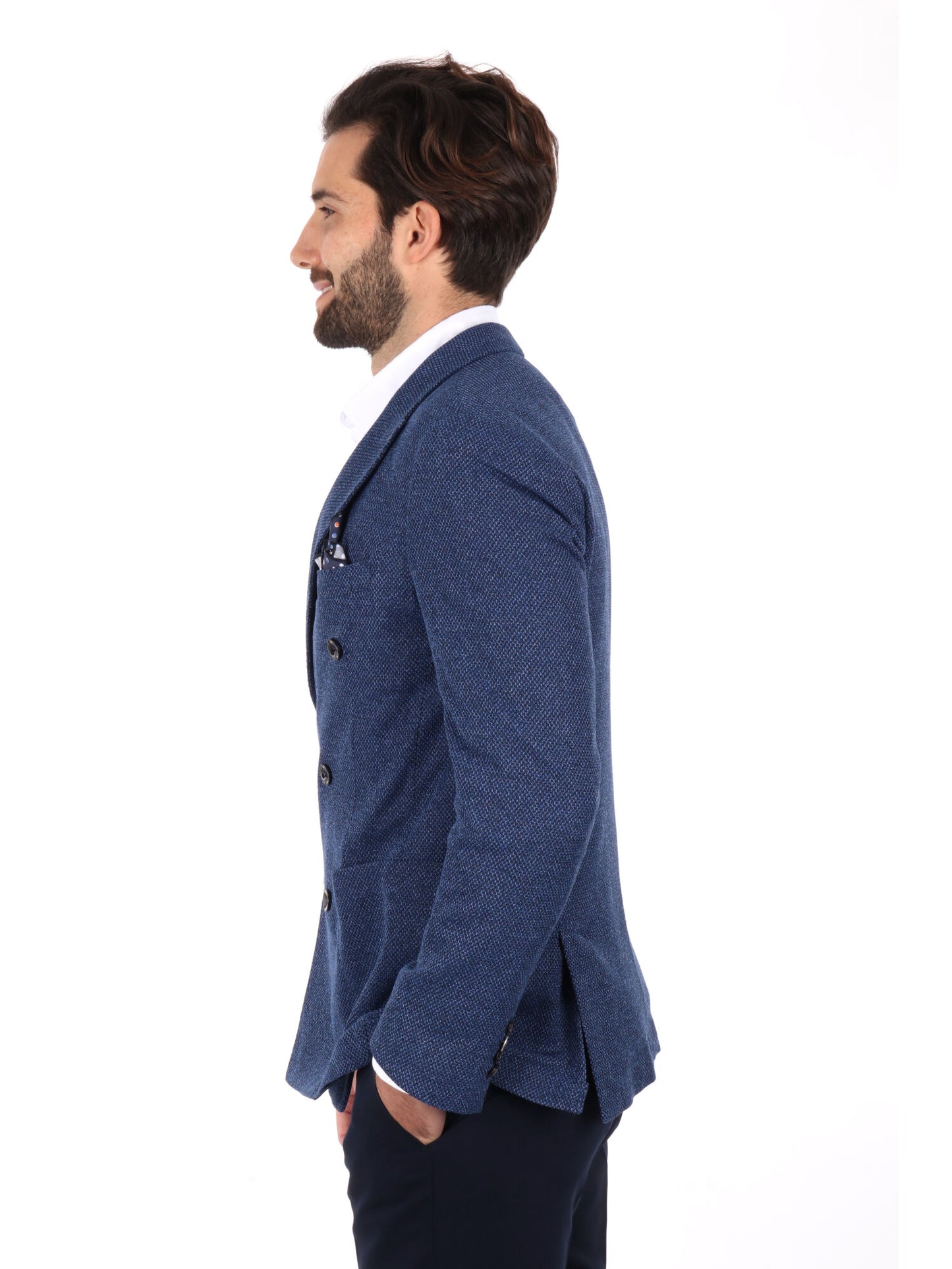 GIACCA DOPPIO PETTO DROP 4 FB UOMO BLU