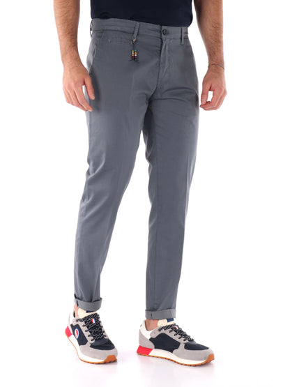 PANTALONE MICROFANTASIA FB UOMO GRIGIO