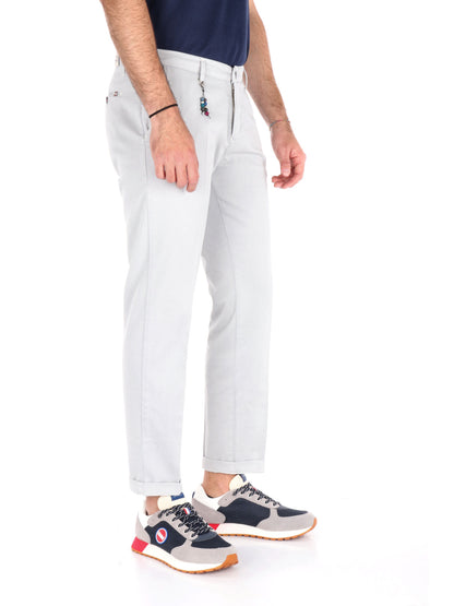PANTALONE MICROFANTASIA FB UOMO GHIACCIO