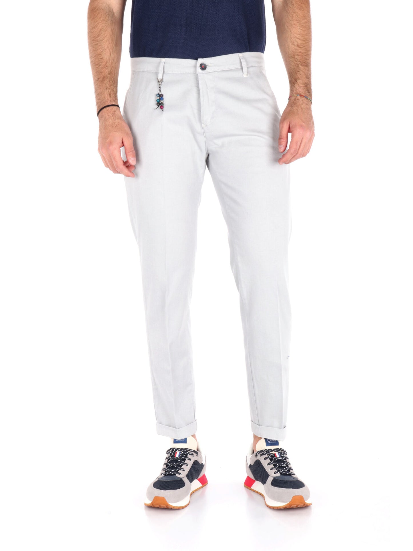 PANTALONE MICROFANTASIA FB UOMO GHIACCIO