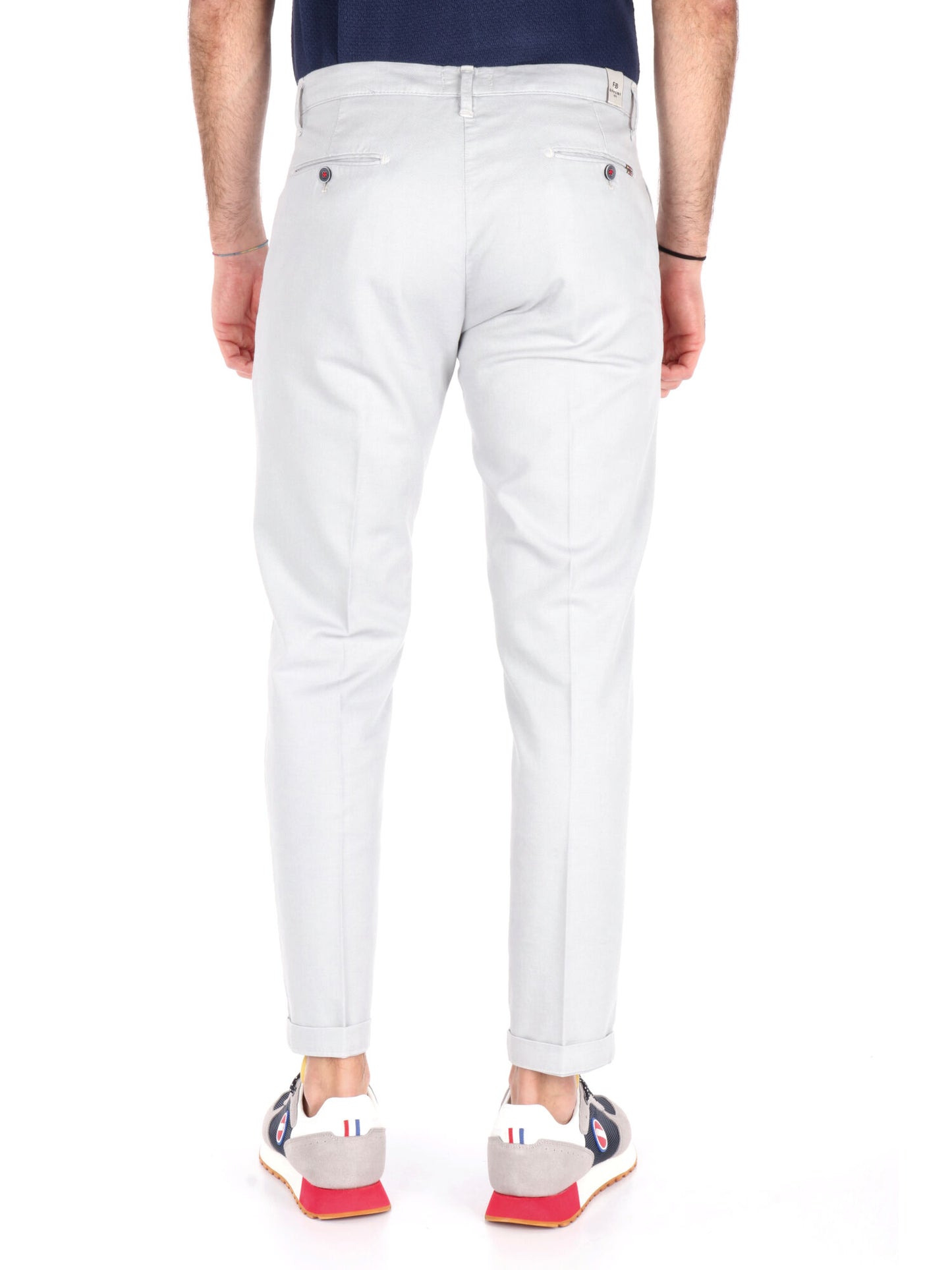 PANTALONE MICROFANTASIA FB UOMO GHIACCIO