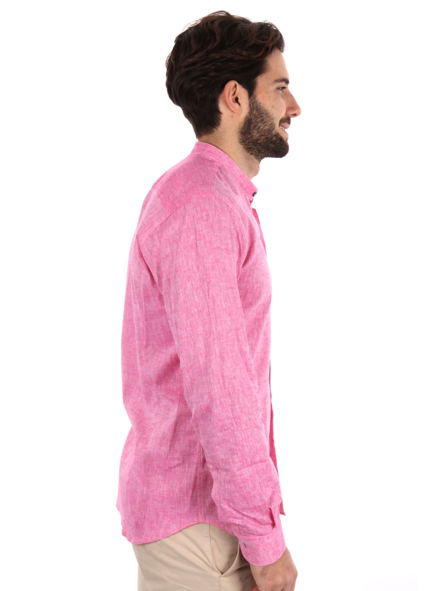 CAMICIA COLLO COREANO FB UOMO FUXIA