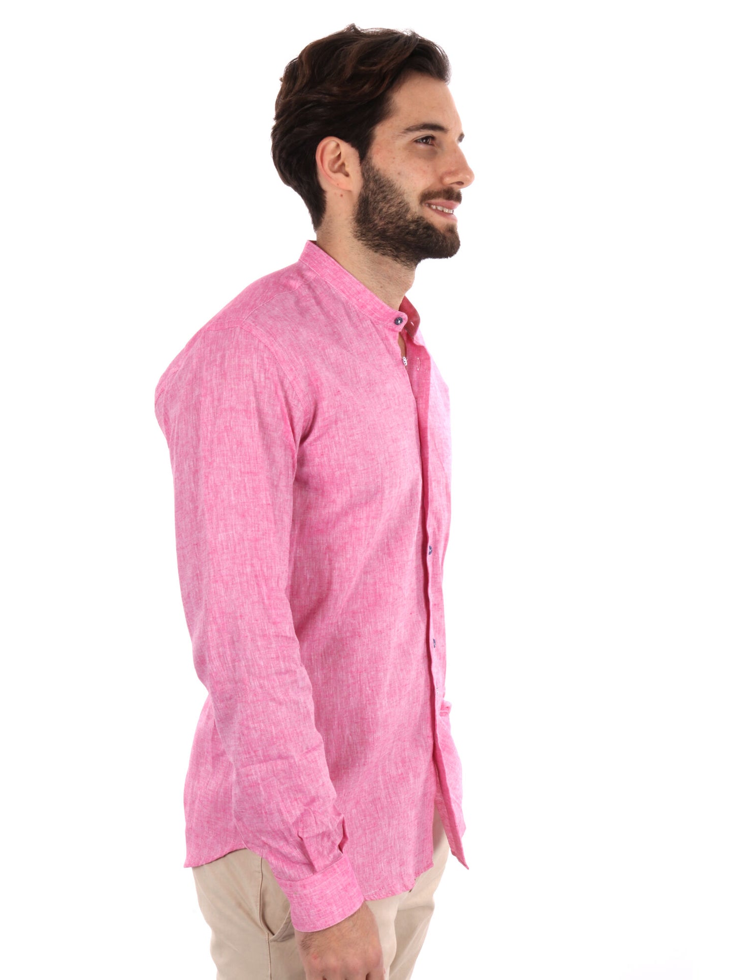 CAMICIA COLLO COREANO FB UOMO FUXIA