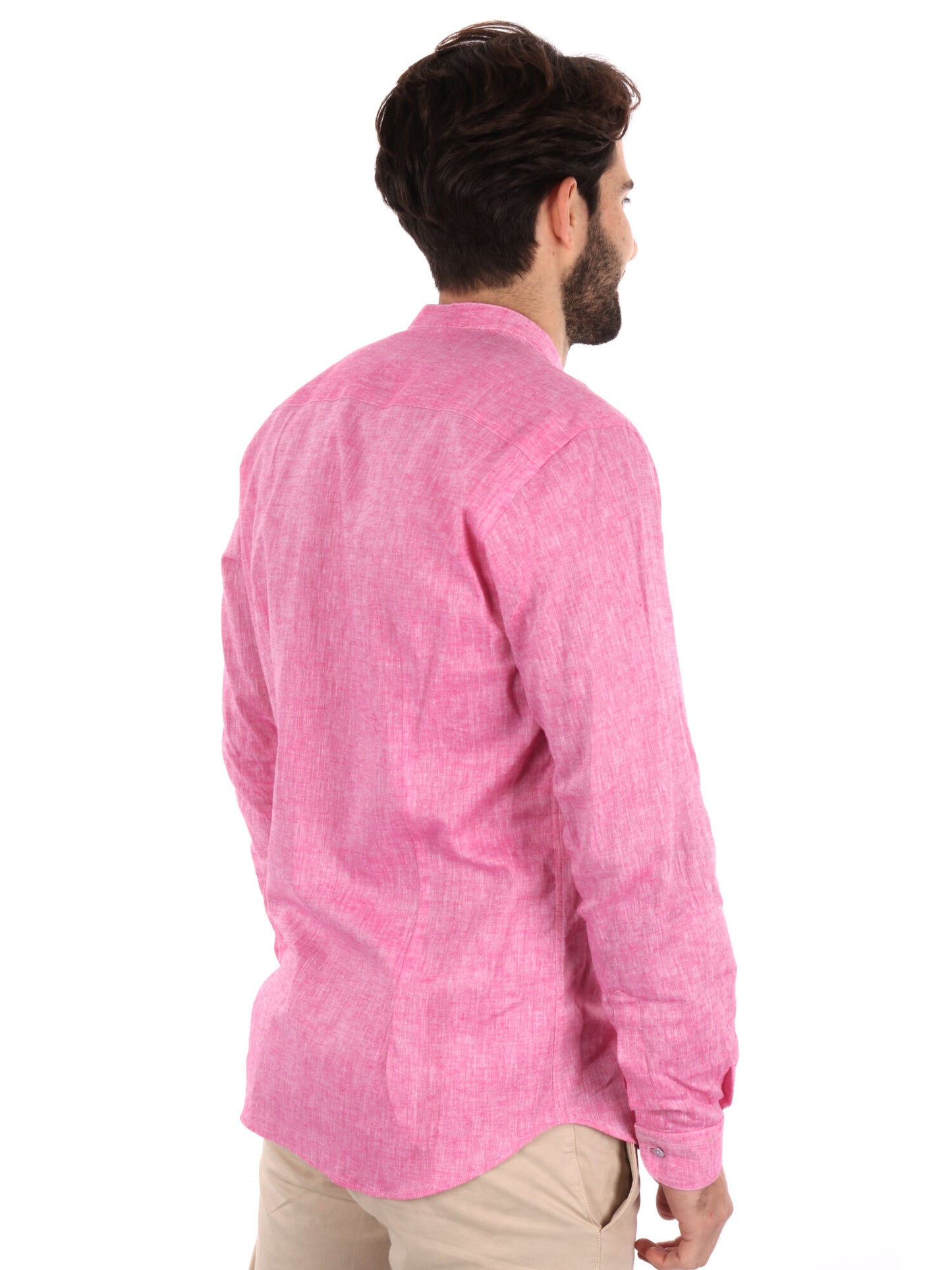 CAMICIA COLLO COREANO FB UOMO FUXIA