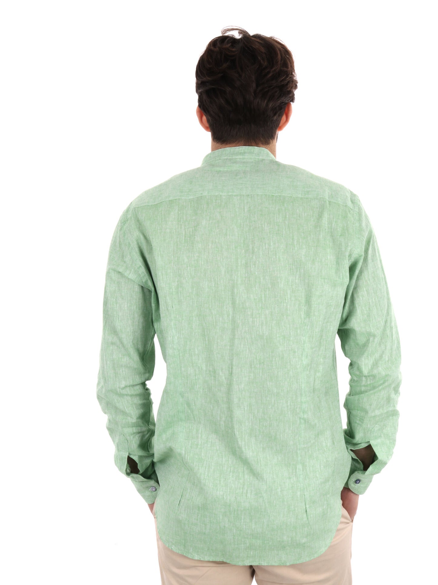 CAMICIA COLLO COREANO FB UOMO SALVIA