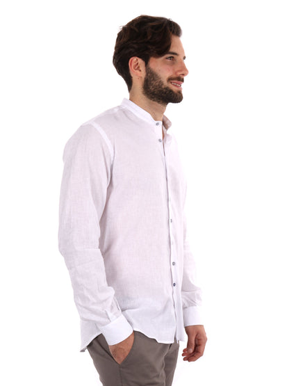 CAMICIA COLLO COREANO FB UOMO BIANCO