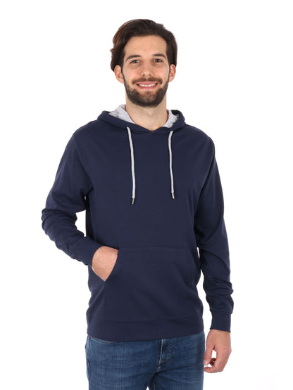 FELPA CON CAPPUCCIO MESSI FB UOMO BLU-GRIGIO