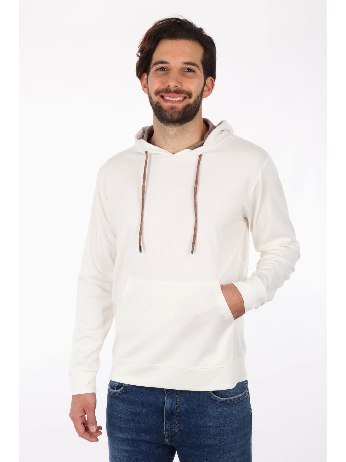FELPA CON CAPPUCCIO MESSI FB UOMO PANNA