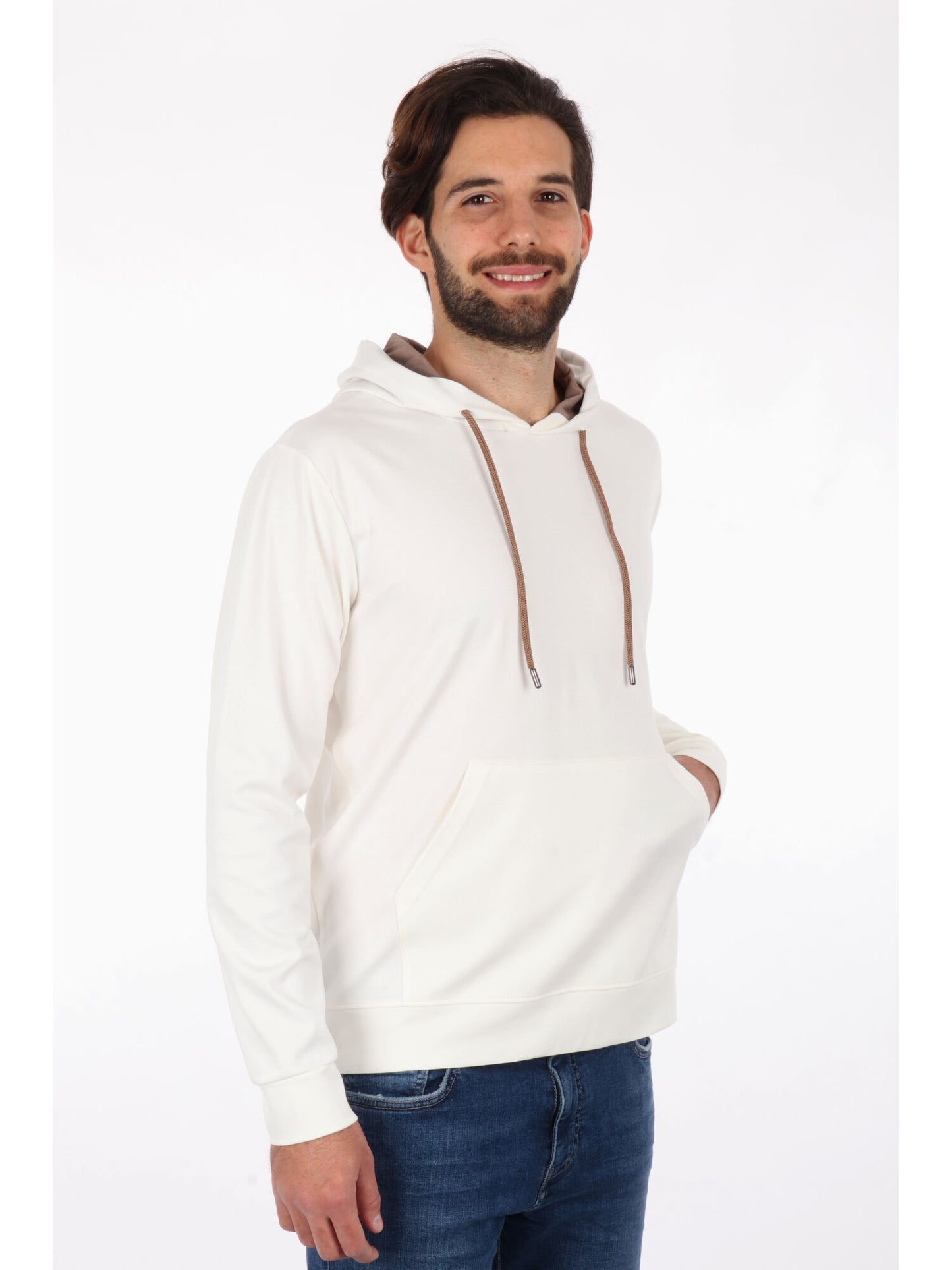 FELPA CON CAPPUCCIO MESSI FB UOMO PANNA