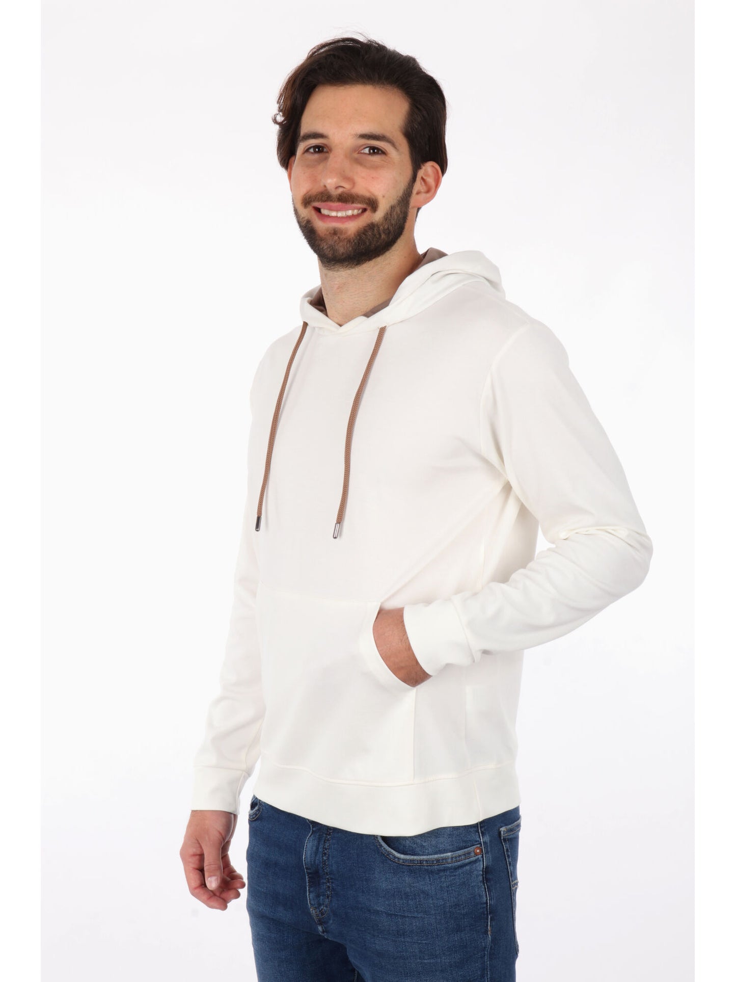 FELPA CON CAPPUCCIO MESSI FB UOMO PANNA