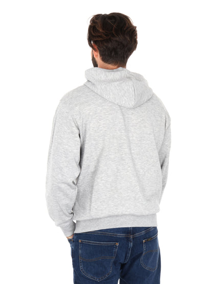 Felpa con cappuccio New Balance da uomo in tessuto sintetico grigia