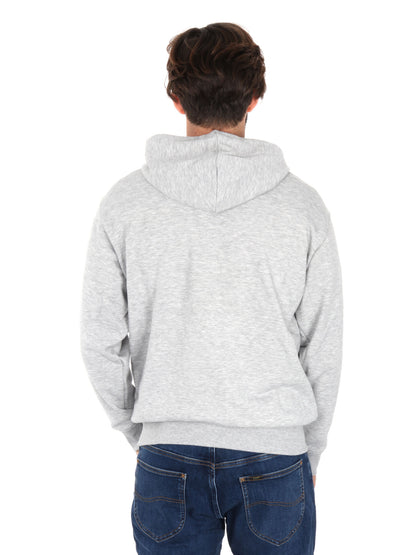 Felpa con cappuccio New Balance da uomo in tessuto sintetico grigia