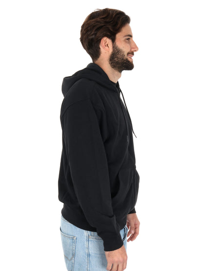 FELPA CON CAPPUCCIO NEW BALANCE DA UOMO NERO