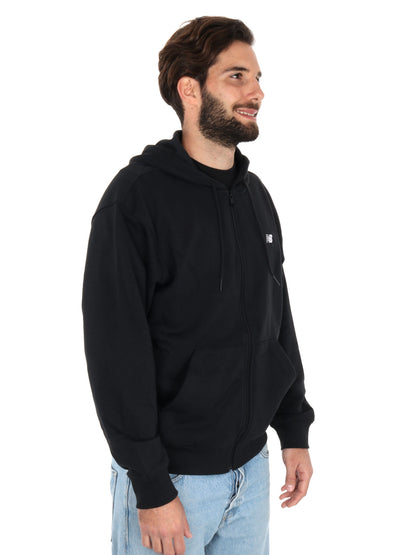 FELPA CON CAPPUCCIO NEW BALANCE DA UOMO NERO