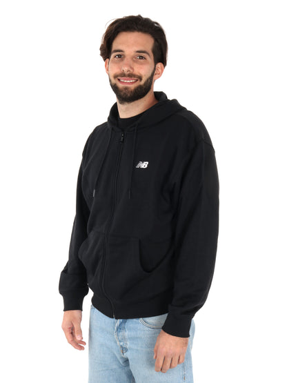 FELPA CON CAPPUCCIO NEW BALANCE DA UOMO NERO