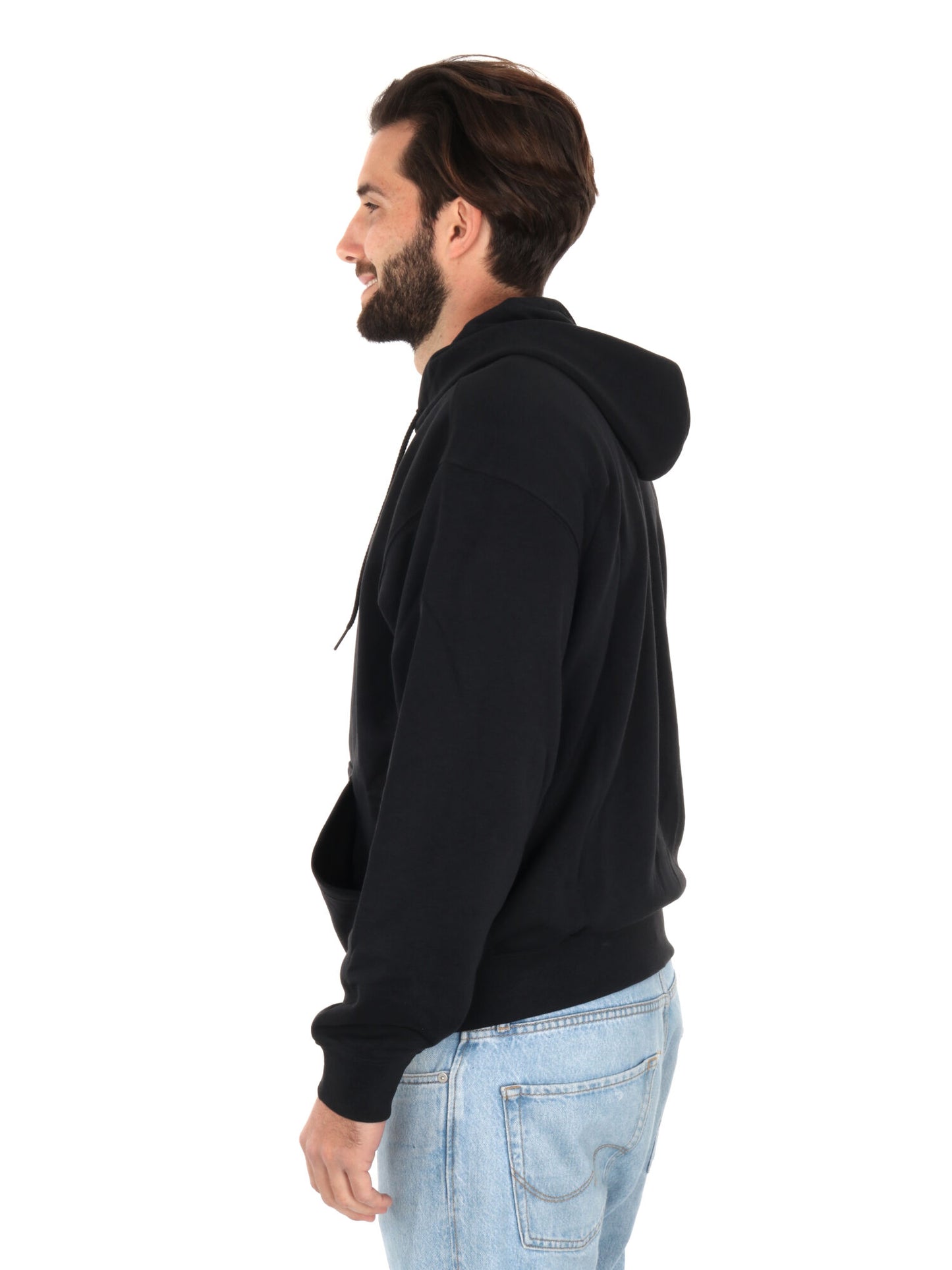 FELPA CON CAPPUCCIO NEW BALANCE DA UOMO NERO