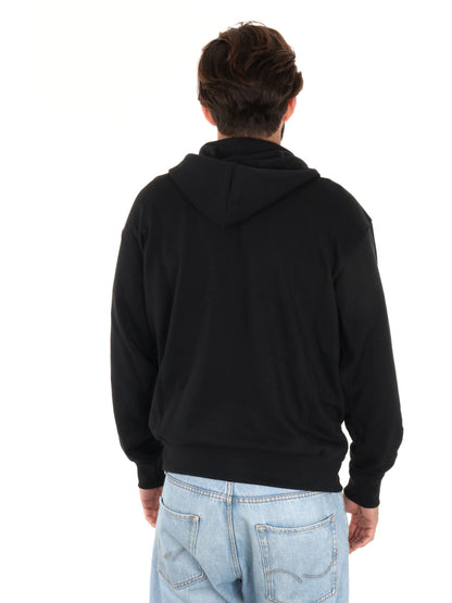 FELPA CON CAPPUCCIO NEW BALANCE DA UOMO NERO