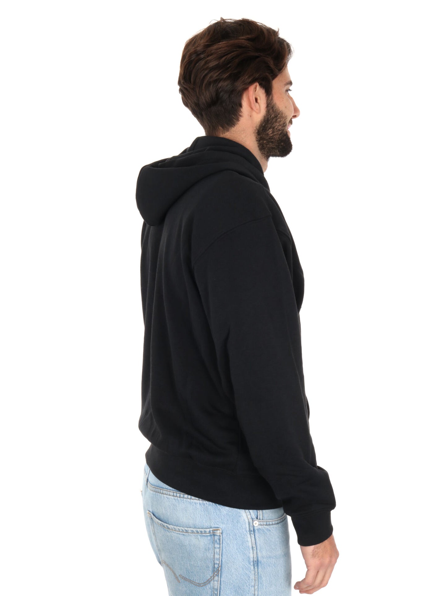 FELPA CON CAPPUCCIO NEW BALANCE DA UOMO NERO