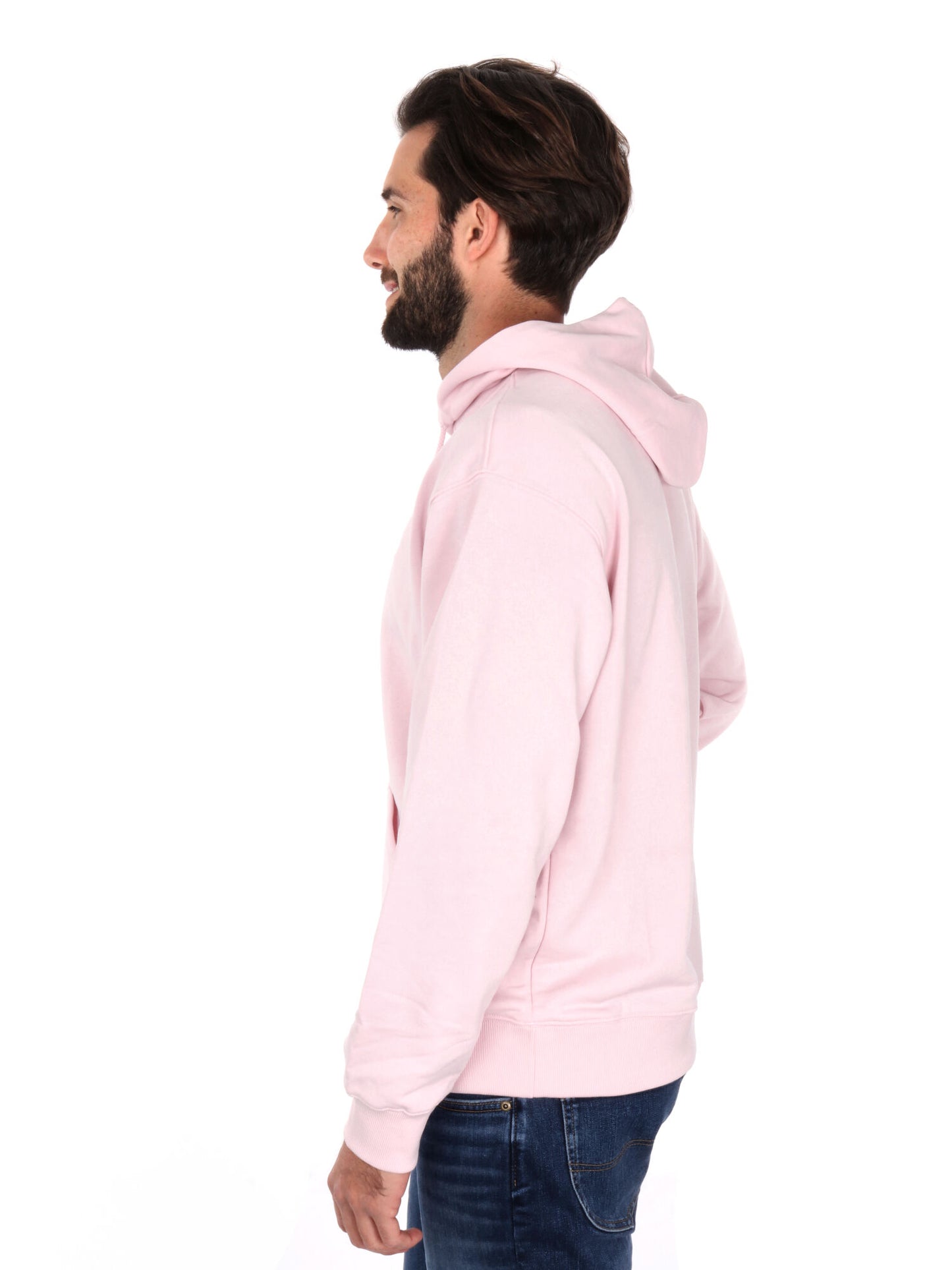 FELPA CON CAPPUCCIO CON LOGO RICAMATO NEW BALANCE UOMO ROSA