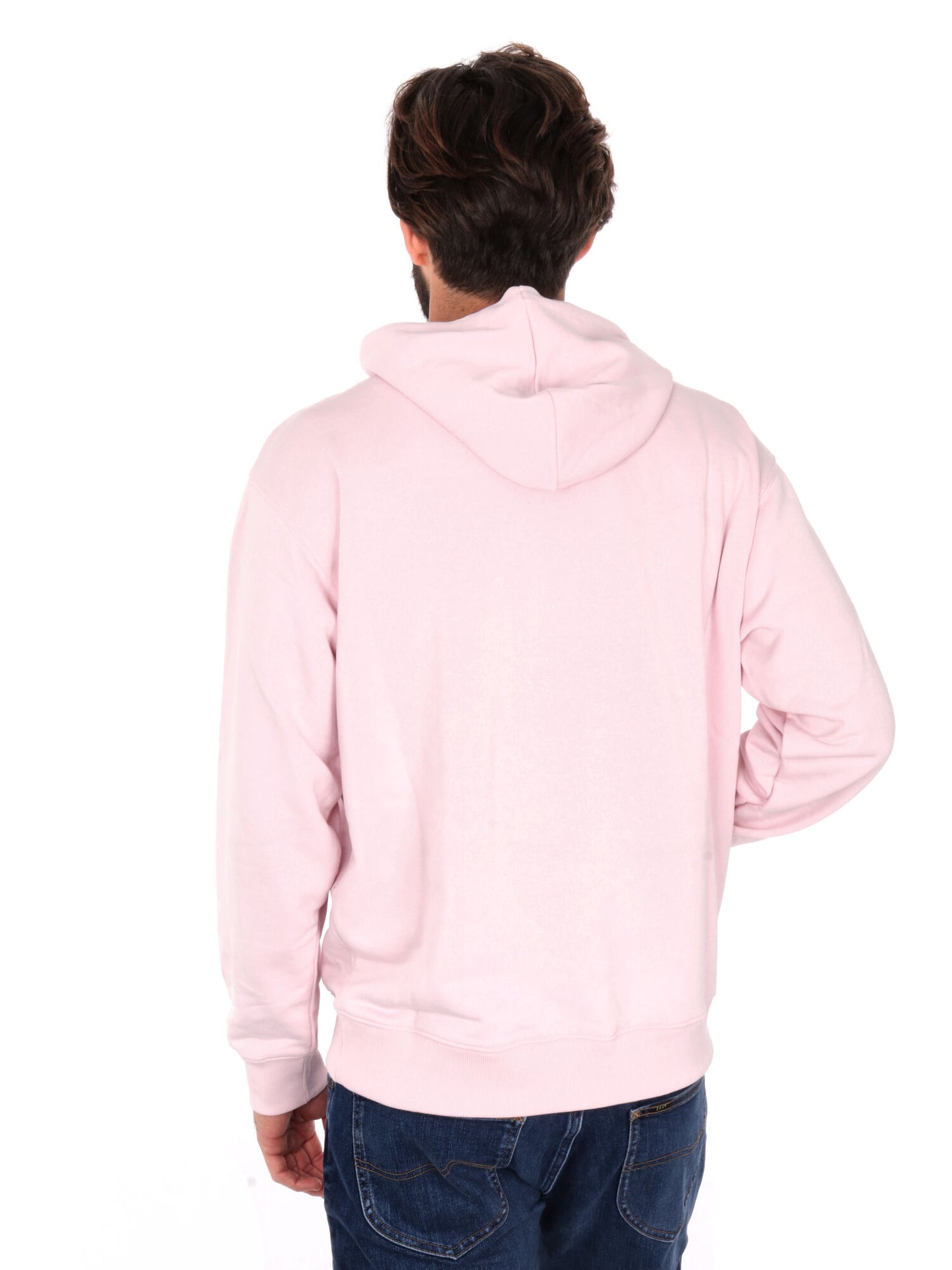 FELPA CON CAPPUCCIO CON LOGO RICAMATO NEW BALANCE UOMO ROSA