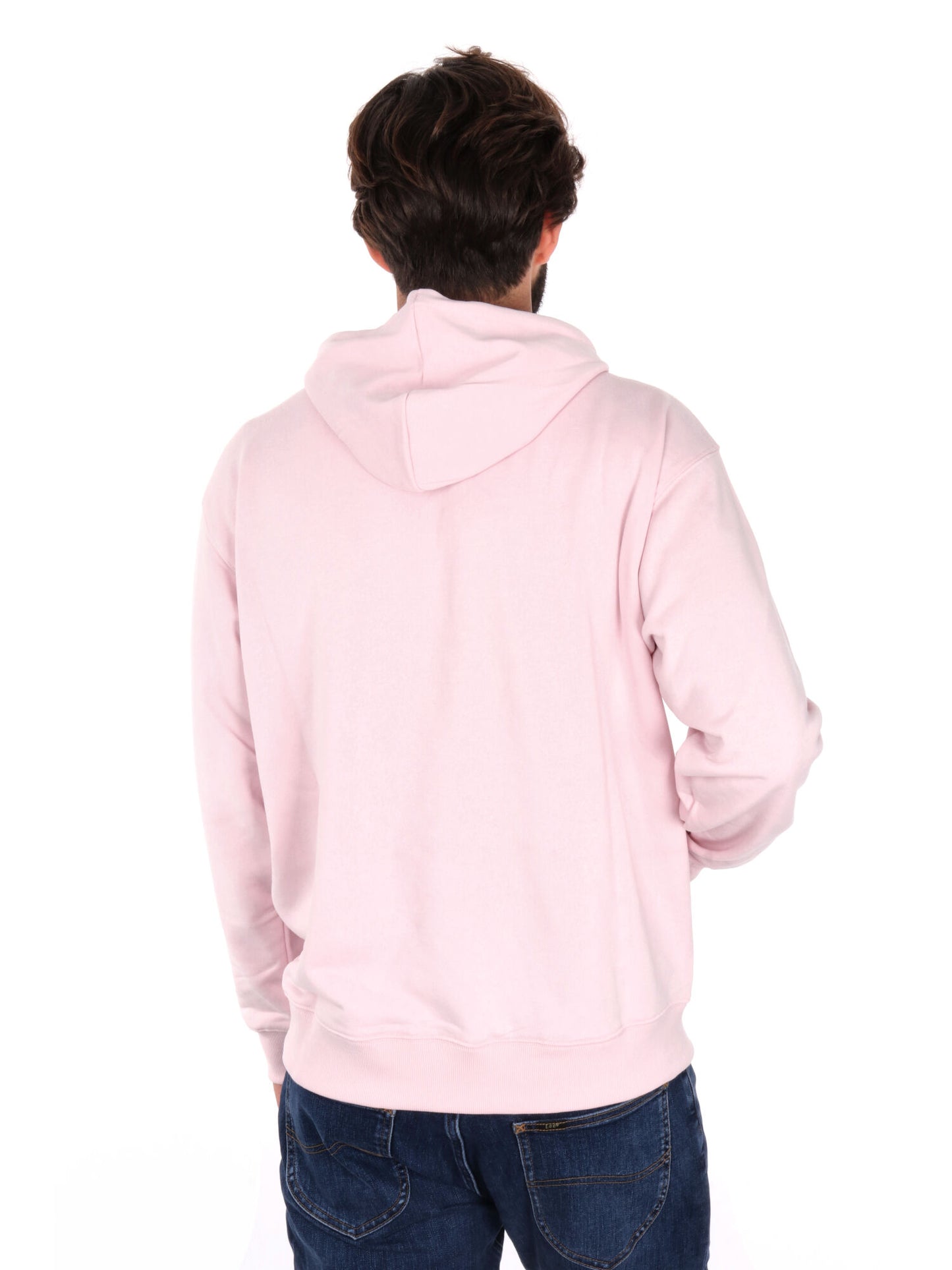 FELPA CON CAPPUCCIO CON LOGO RICAMATO NEW BALANCE UOMO ROSA