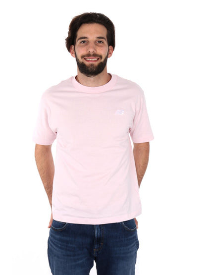 T-SHIRT CON RICAMO NEW BALANCE UOMO ROSA
