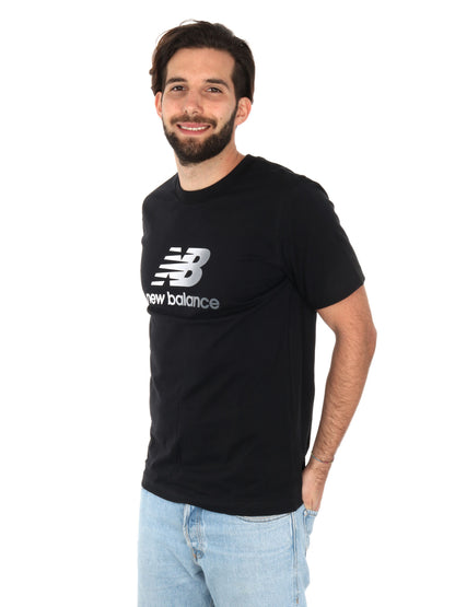 T-SHIRT LOGO GRADIENT NEW BALANCE UOMO NERO